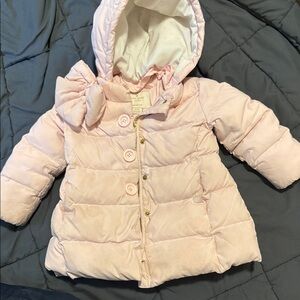 Kate spade 18 month Pink down Kids Puffer Jacket with Bow